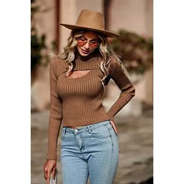 PRETTYGARDEN Women's Fashion Cutout Long Sleeve Sweater