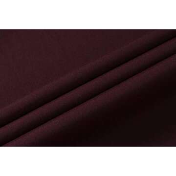 jeansian Men's Slim Fit Long Sleeves Casual Shirt Wine Red