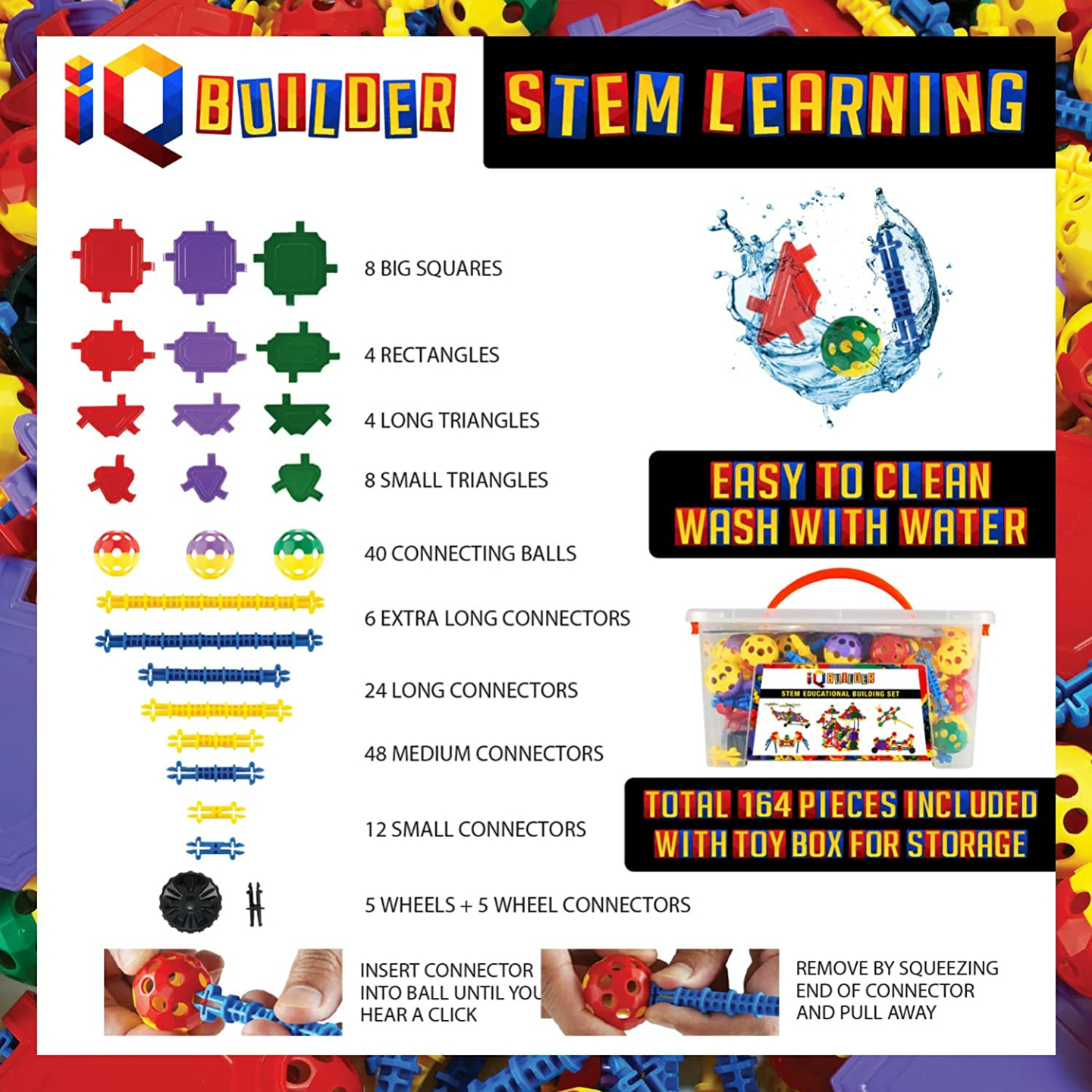 IQ BUILDER STEM Learning Toys for Creative Kids