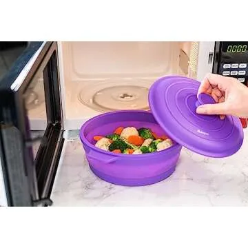 Bakerpan Silicone Microwave Steamer - 64 Fl oz Capacity