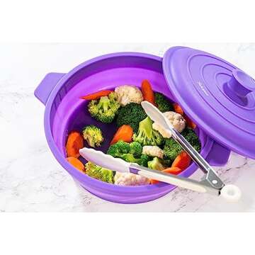 Bakerpan Silicone Microwave Steamer - 64 Fl oz Capacity