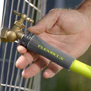Flexzilla HFZG575YW-E Garden Lead-in Hose 5/8 in. x 75 ft, Heavy Duty, Lightweight, Drinking Water Safe, HFZG575YW