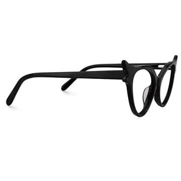 Zeelool Vintage Oversized Witchy Cat Eye Glasses Frame for Women with Clear Lens Judy VFP0158-01 Black