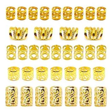 100 PCS Gold Hair Jewelry for Stylish Braiding