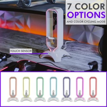 Tilted Nation RGB Headset Stand with Mouse Bungee