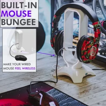 Tilted Nation RGB Headset Stand with Mouse Bungee