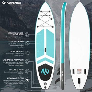 ADVENOR Inflatable Paddle Board: Durable, Lightweight & Fun