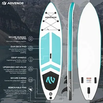 ADVENOR Inflatable Paddle Board: Durable, Lightweight & Fun
