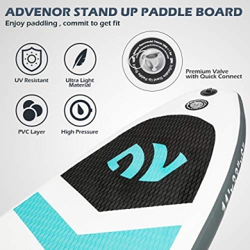ADVENOR Inflatable Paddle Board: Durable, Lightweight & Fun
