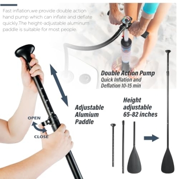 ADVENOR Inflatable Paddle Board: Durable, Lightweight & Fun