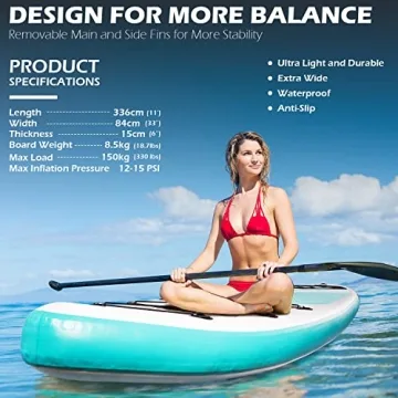 ADVENOR Inflatable Paddle Board: Durable, Lightweight & Fun
