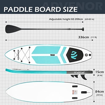 ADVENOR Inflatable Paddle Board: Durable, Lightweight & Fun