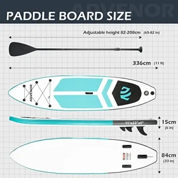 ADVENOR Inflatable Paddle Board: Durable, Lightweight & Fun