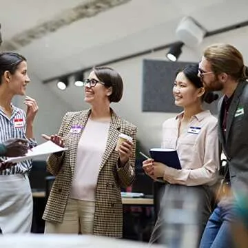 350 Pack Hello My Name is Stickers Identification Badges, 3.5" X 2.25" Peel and Stick for Conferences, Offices and Schools - Made in The USA (Multicolor 1 PK)