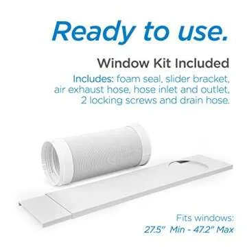 BLACK+DECKER 14,000 BTU Portable Air Conditioner with Remote Control, White