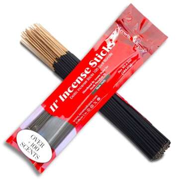 Opium Exotic 11'' Incense Sticks. Approx. 85 to 100 Sticks Per Bundle, Each Natural Stick Burns for 45 mins to 1 Hour Each. Long Lasting Guarantee 100% Pure