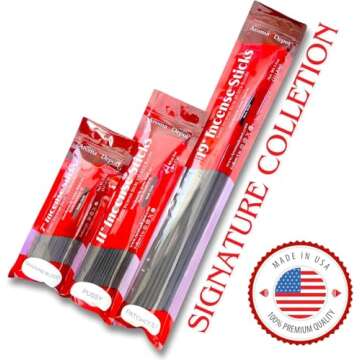 Opium Exotic 11'' Incense Sticks. Approx. 85 to 100 Sticks Per Bundle, Each Natural Stick Burns for 45 mins to 1 Hour Each. Long Lasting Guarantee 100% Pure