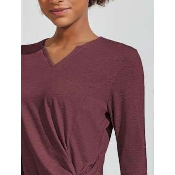 Stylish Workout Tops for Women - Long Sleeve Athletic Tee