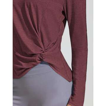 Stylish Workout Tops for Women - Long Sleeve Athletic Tee