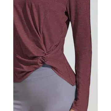 Stylish Workout Tops for Women - Long Sleeve Athletic Tee