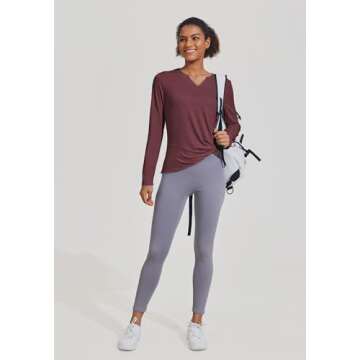 Stylish Workout Tops for Women - Long Sleeve Athletic Tee