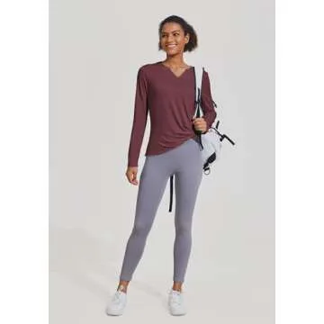 Stylish Workout Tops for Women - Long Sleeve Athletic Tee