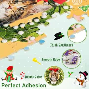 Bestbase Advent Calendar 2024 Christmas Countdown Jigsaw Puzzles - Christmas Cats, 24 Boxes with 1008 Pieces Countdown to Christmas Puzzle, Christmas Decorations Christmas Gifts for Adults Kids