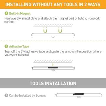 SUNNEST Under Cabinet Lights with USB Rechargeable Features