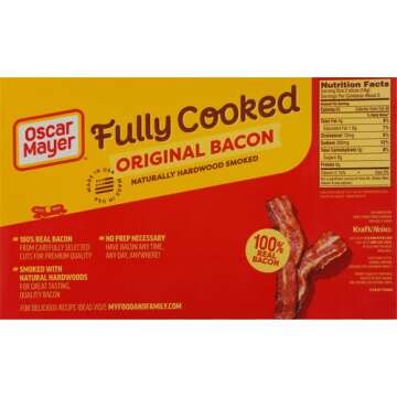 Oscar Mayer Fully Cooked Bacon, 9-11 Slices, Easy Meal Solution