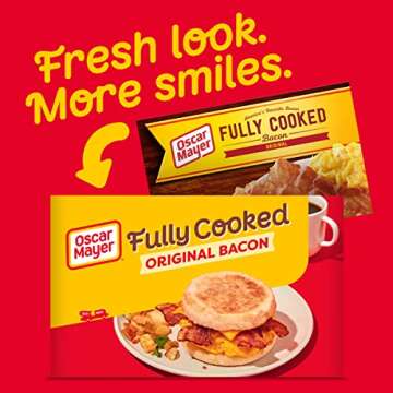 Oscar Mayer Fully Cooked Bacon, 9-11 Slices, Easy Meal Solution