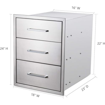 YuxiangBBQ Outdoor Kitchen Stainless Steel Drawer System