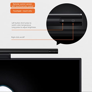 Monitor Light Bar with Remote & Adjustable Brightness for Work