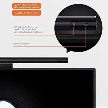 Monitor Light Bar with Remote & Adjustable Brightness for Work