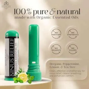 SniffElixir Natural Essential Oil Nasal Inhaler and Aromatherapy
