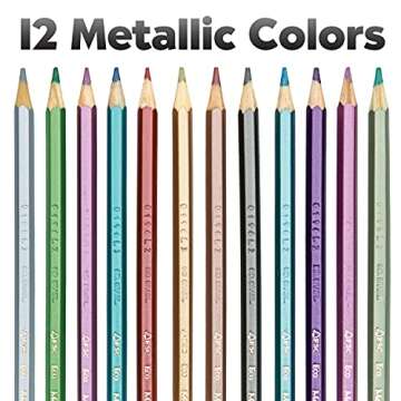 Faber Castell Metallic Colored Ecopencils - 12 Break Resistant Coloring Pencils