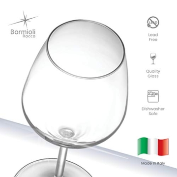Elegant 18oz Red Wine Glasses Set of 4 - Bormioli Rocco
