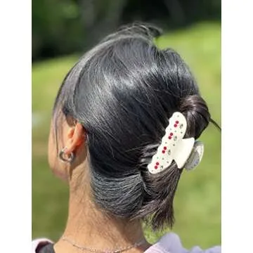 Eco-Friendly Cherry Hair Clip for Strong Hold Style Accessory