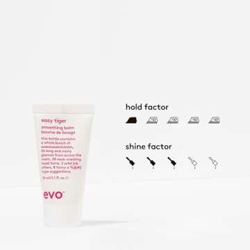 EVO Easy Tiger Smoothing Hair Balm - Hold Styling Balm for All Hair Types - Provides Hair Smoothing & Reduces Frizz - Travel Size, 30ml / 1.1fl.oz