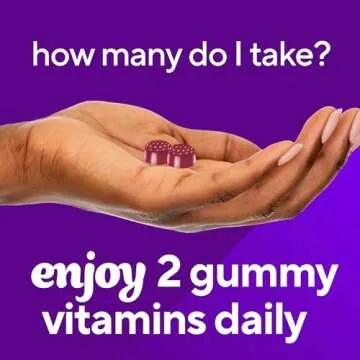 vitafusion Extra Strength Biotin Gummy Vitamins, Berry Flavored, 5,000 mcg Biotin Vitamins, America’s Number 1 Gummy Vitamin Brand, 50 Day Supply, 100 Count (Packaging may vary)