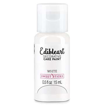 Sweet Sticks Edible Art Decorative Cake Paint - 0.5 oz, White
