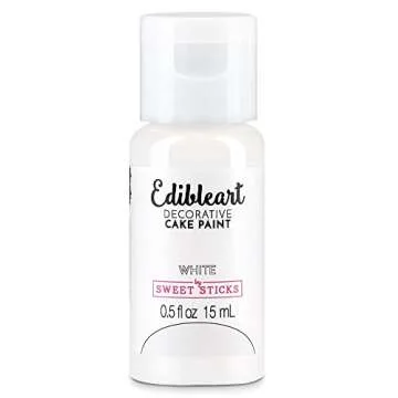 Sweet Sticks Edible Art Decorative Cake Paint - 0.5 oz, White