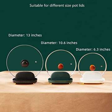 LIXERY Spoon Rest and Lid Holder for Kitchen Counter Cooking Ladle Holder for Stove Top Spatula Rest Organizer Utensil Rests for Tongs Forks, White, 6.97*4.72*3.23 inch