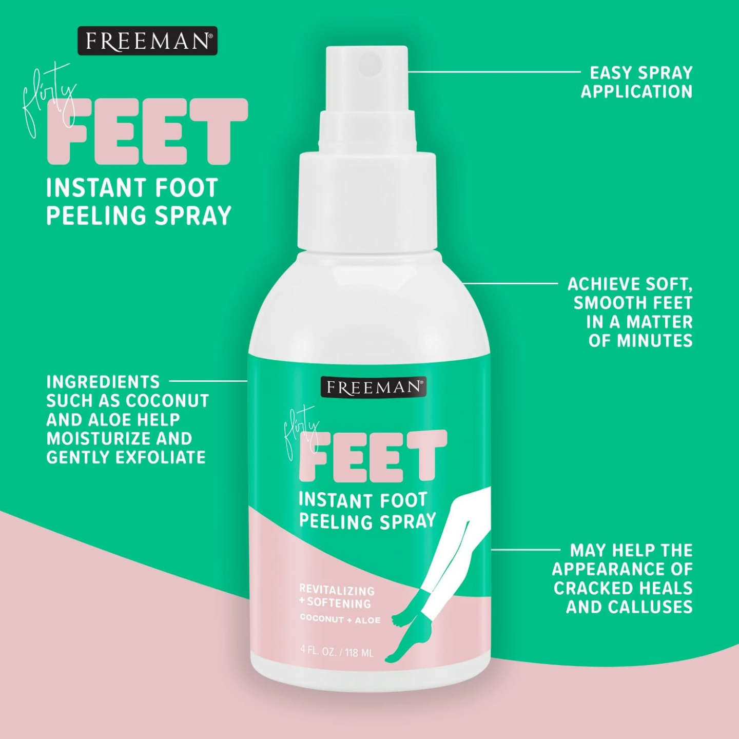 Freeman Flirty Feet Instant Foot Spray 4 fl. oz.