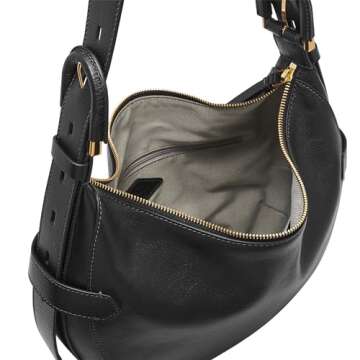 Fossil Harwell Leather Hobo Handbag - Stylish Eco-Friendly Purse