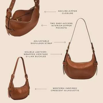 Fossil Women's Harwell Leather Hobo Purse - Chic & Sustainable