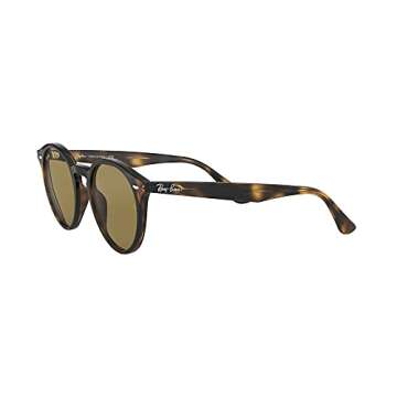 Ray-Ban RB2180 Round Sunglasses - Light Havana/Dark Brown