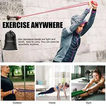 OlarHike Resistance Bands Set,Pull Up Assistance Bands for Body Stretching.Workout Exercise Bands for Powerlifting, Resistance Training, Physical Therapy,Mobility Home Workouts (Set-4)