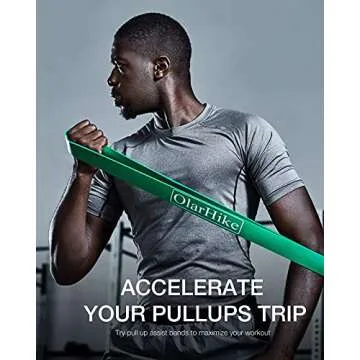 OlarHike Resistance Bands Set,Pull Up Assistance Bands for Body Stretching.Workout Exercise Bands for Powerlifting, Resistance Training, Physical Therapy,Mobility Home Workouts (Set-4)