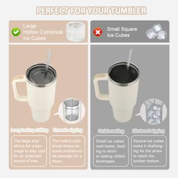 Minstely Silicone Ice Cube Tray for 30-40 oz Tumblers