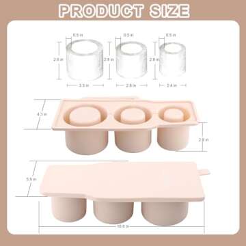 Minstely Silicone Ice Cube Tray for 30-40 oz Tumblers